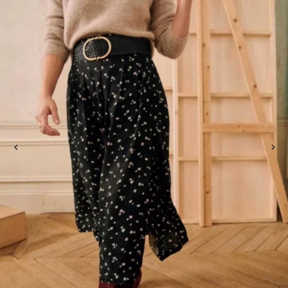 Sezane Alicia Skirt in Two-toned Jacquard